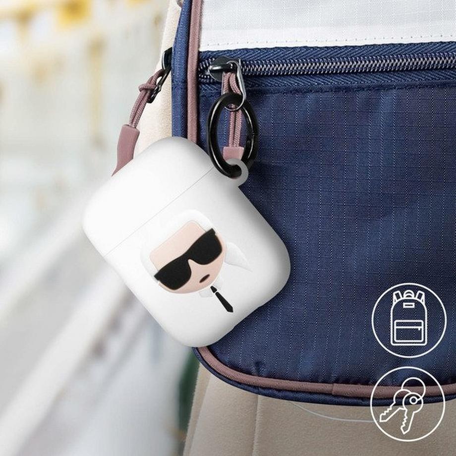 KARL LAGERFELD  Coque Karl Lagerfeld Airpods Blanc 