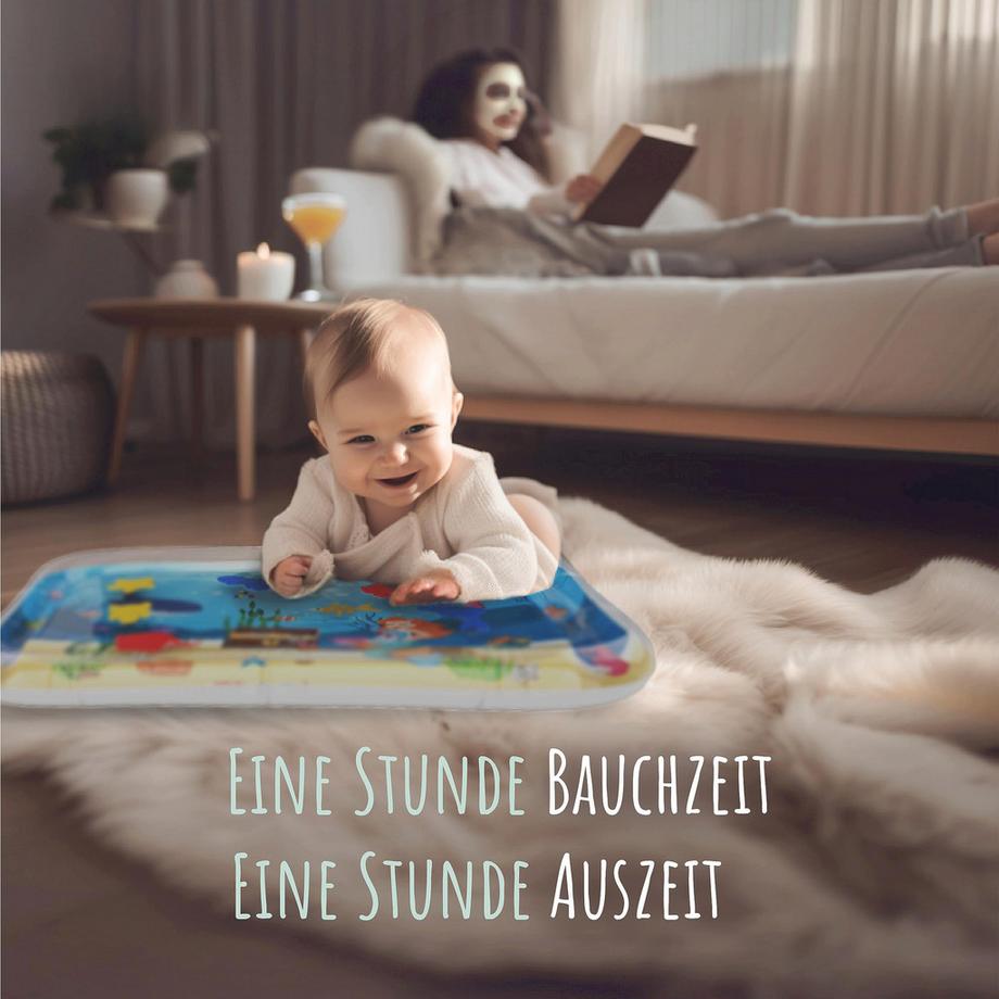 Activity-board  Wasser Matte Baby BPA frei - Bauchlage Spielzeug Baby, Wasser Spielmatte 
