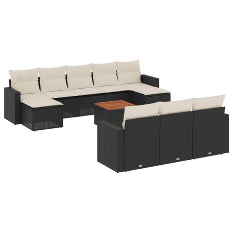 VidaXL set divano da giardino Polirattan  