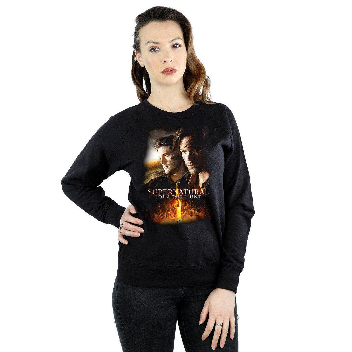 Supernatural  Flaming Poster Sweatshirt 