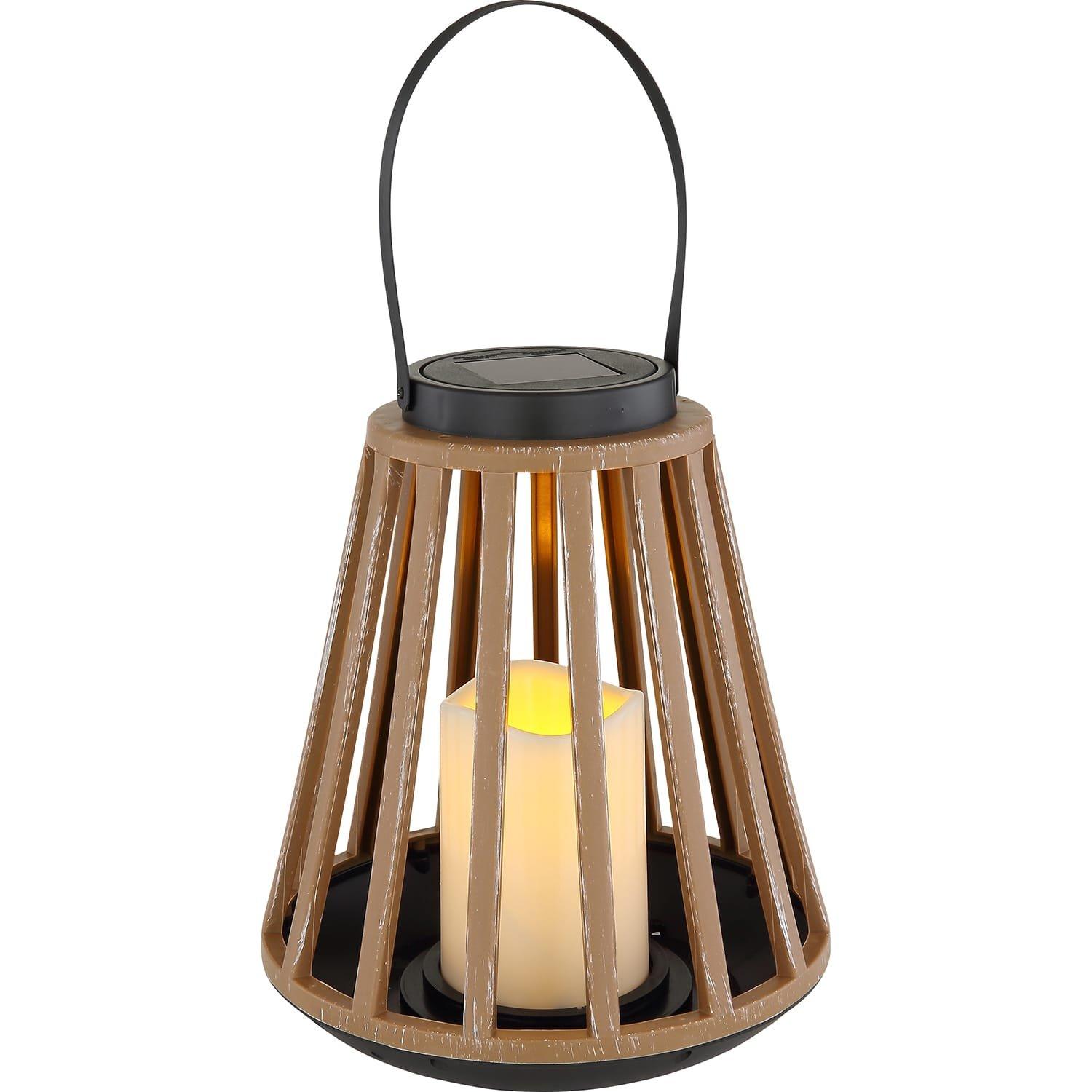 Image of Solarleuchte Kunststoff holzoptik LED Solarleuchte Kunststoff holzoptik LED