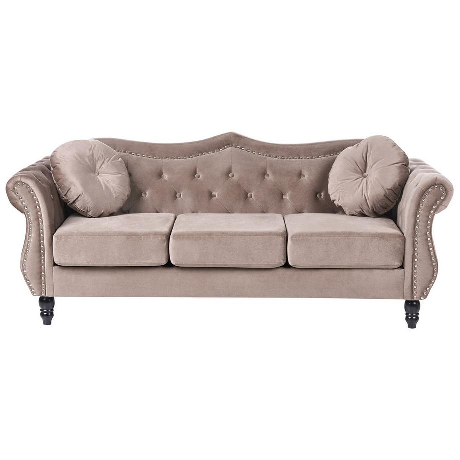 3 Sitzer Sofa aus Samtstoff  SKIEN