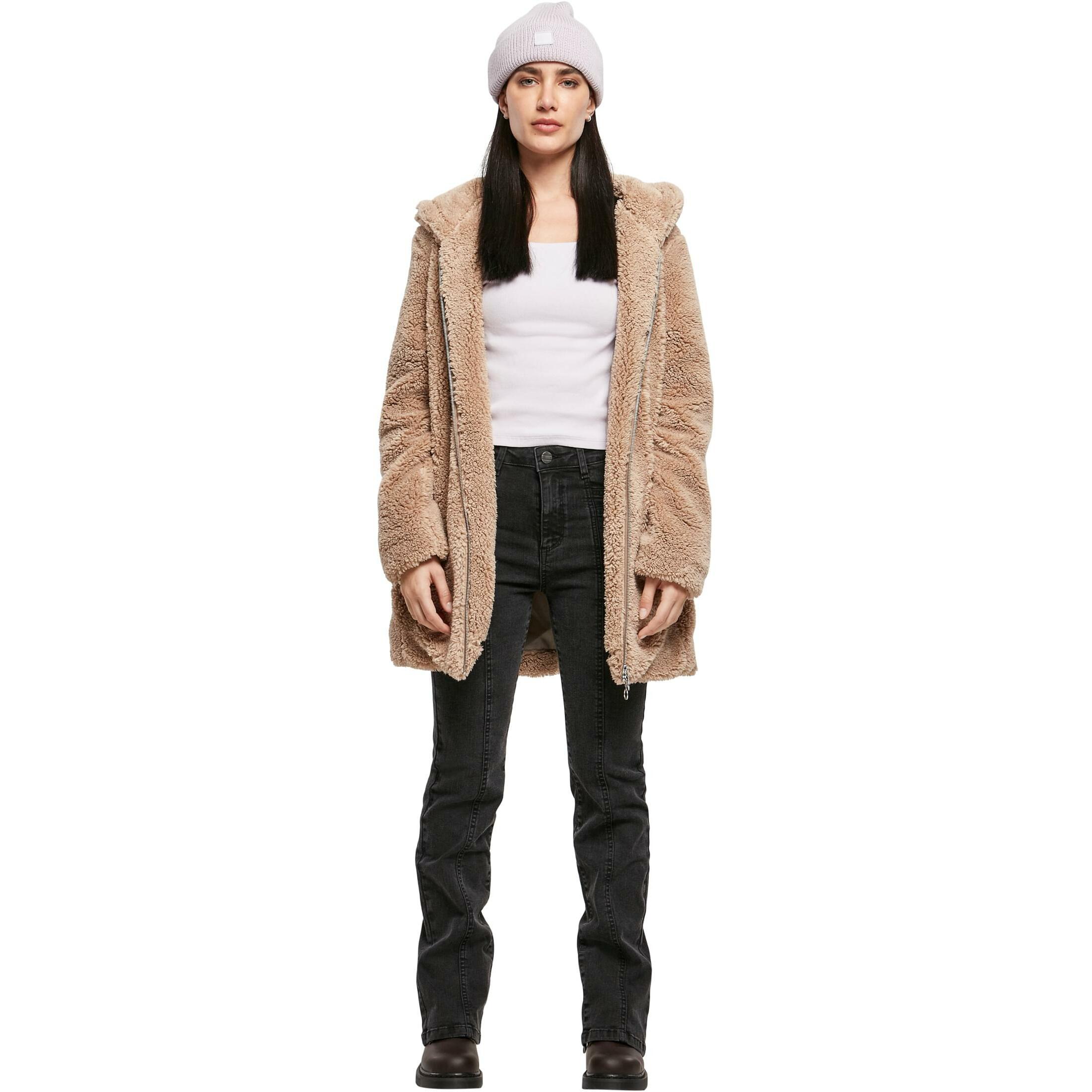URBAN CLASSICS Giacca con Cappuccio in Pile Sherpa  