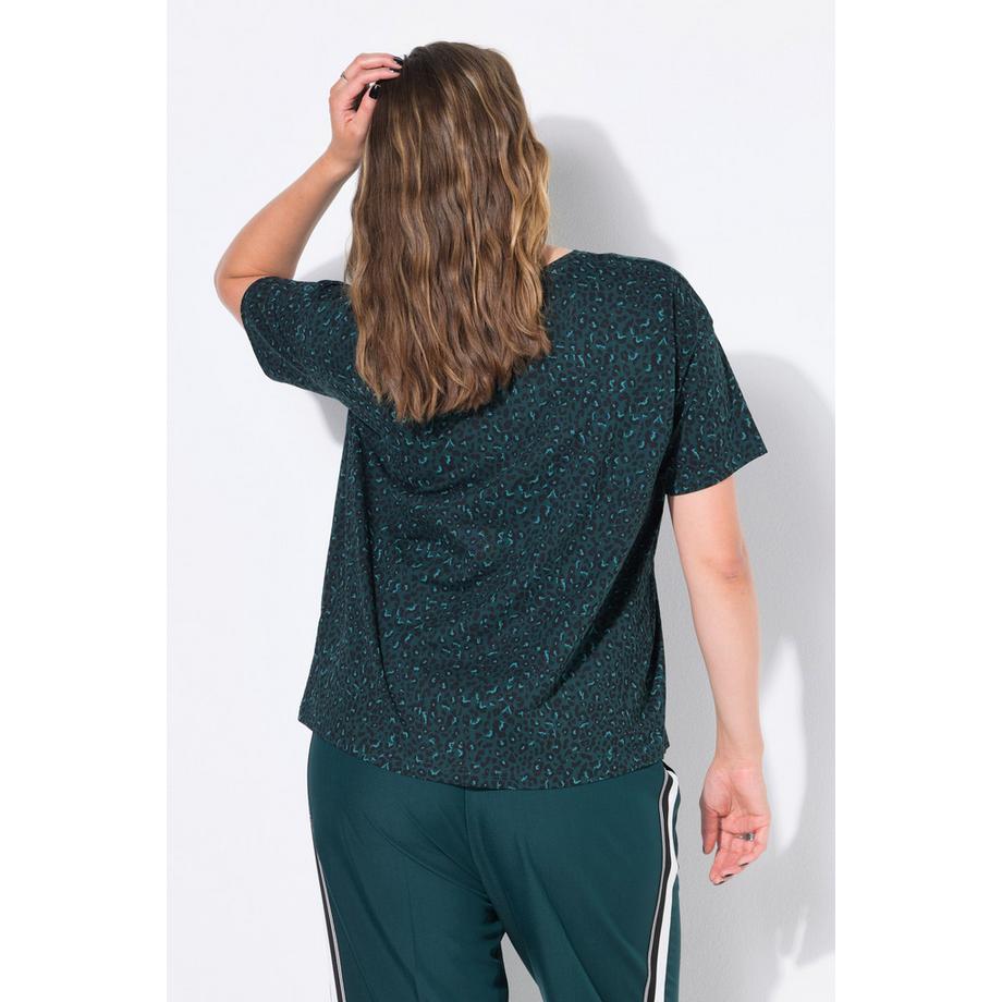 Studio Untold T-shirt Oversize Fantasia Leopardata Colorata  