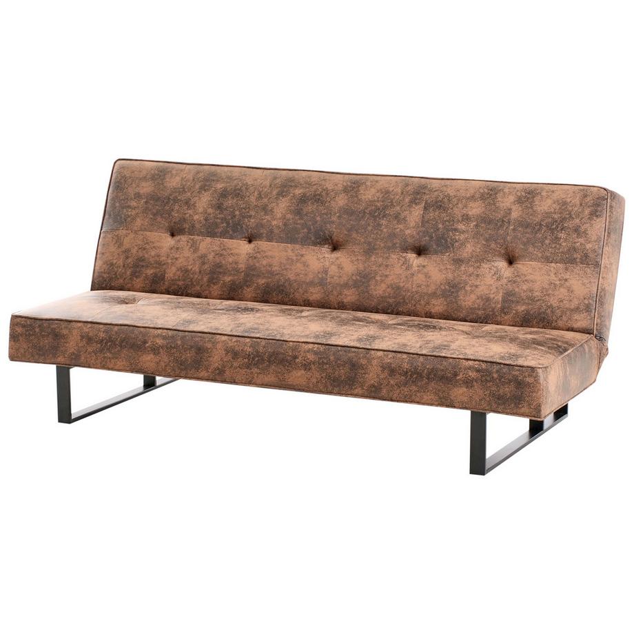 Beliani Divano letto en Pelle sintetica Retrò DERBY  