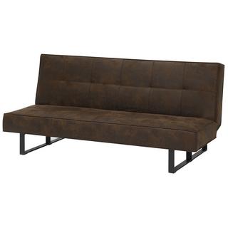 Beliani Schlafsofa aus Kunstleder Retro DERBY  