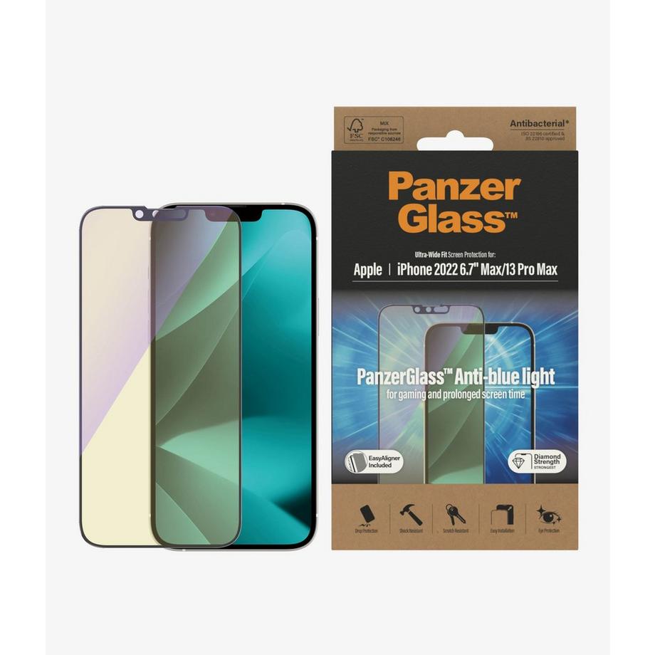 PanzerGlass  Ultra Wide Fit, Anti Bluelight Anti-Glare Bildschirmschutz  1 Stück(e) 