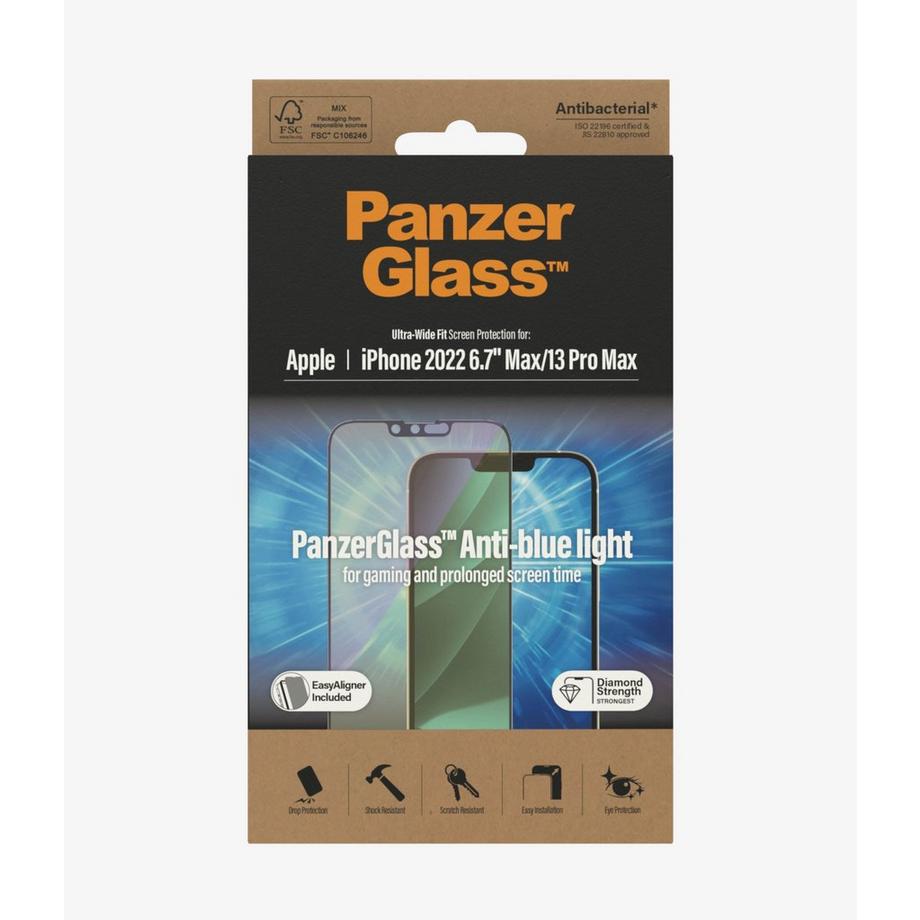 PanzerGlass  Ultra Wide Fit, Anti Bluelight Anti-Glare Bildschirmschutz  1 Stück(e) 