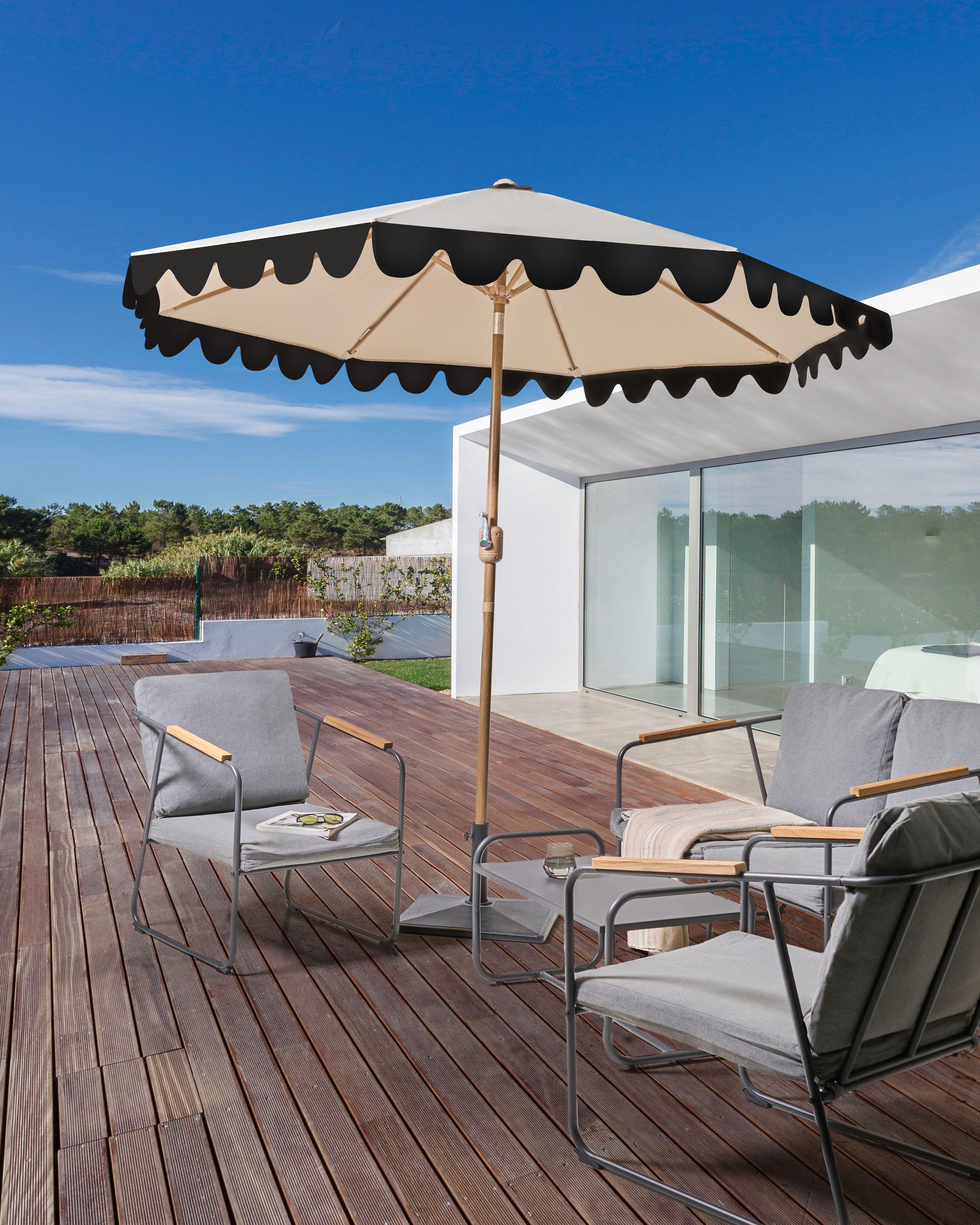 Beliani Ombrellone da esterno en Tessuto Retrò ISOLOTTO  