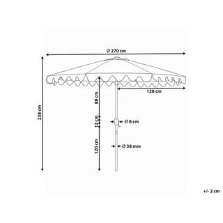 Beliani Ombrellone da esterno en Tessuto Retrò ISOLOTTO  