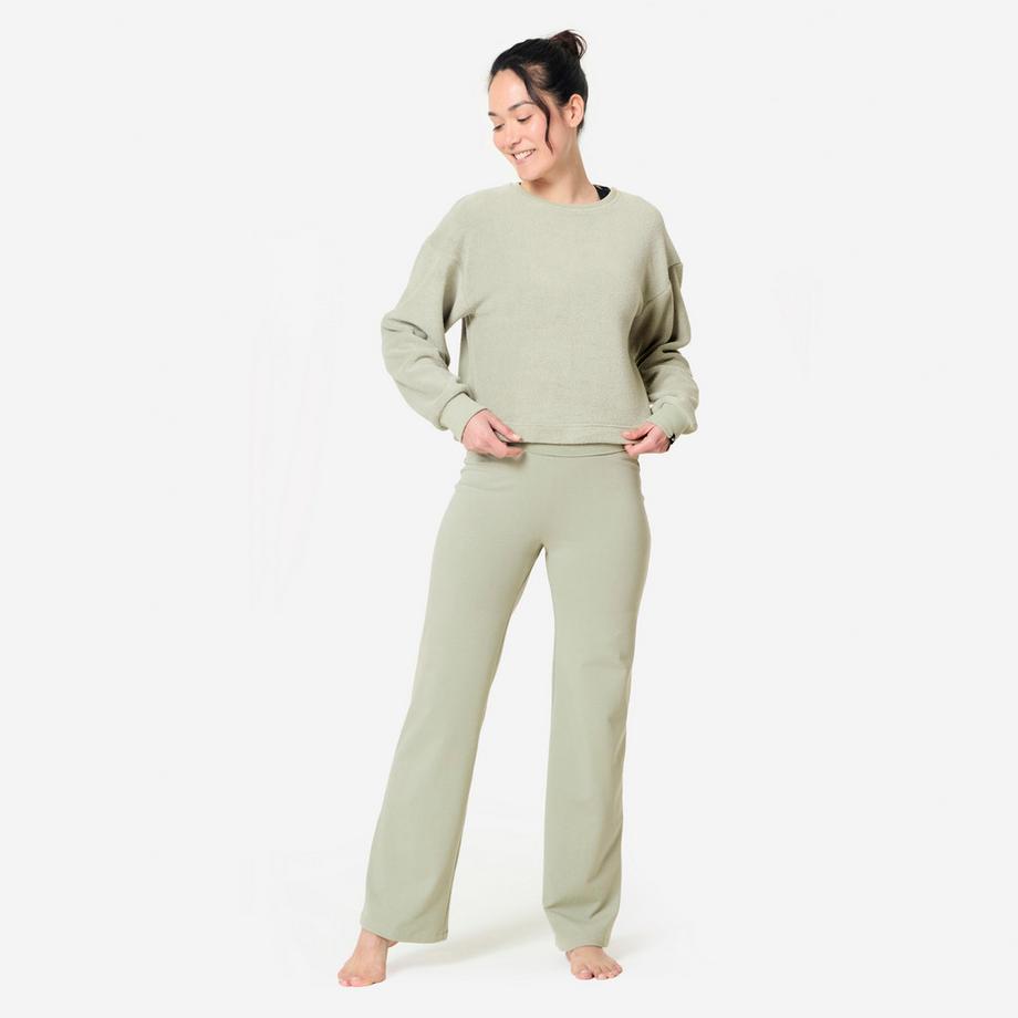 KIMJALY  Pantaloni donna yoga vita alta cotone 