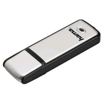 USB-Stick "Fancy", USB 2.0, 128 GB, 10MB/s, Schwarz/Silber