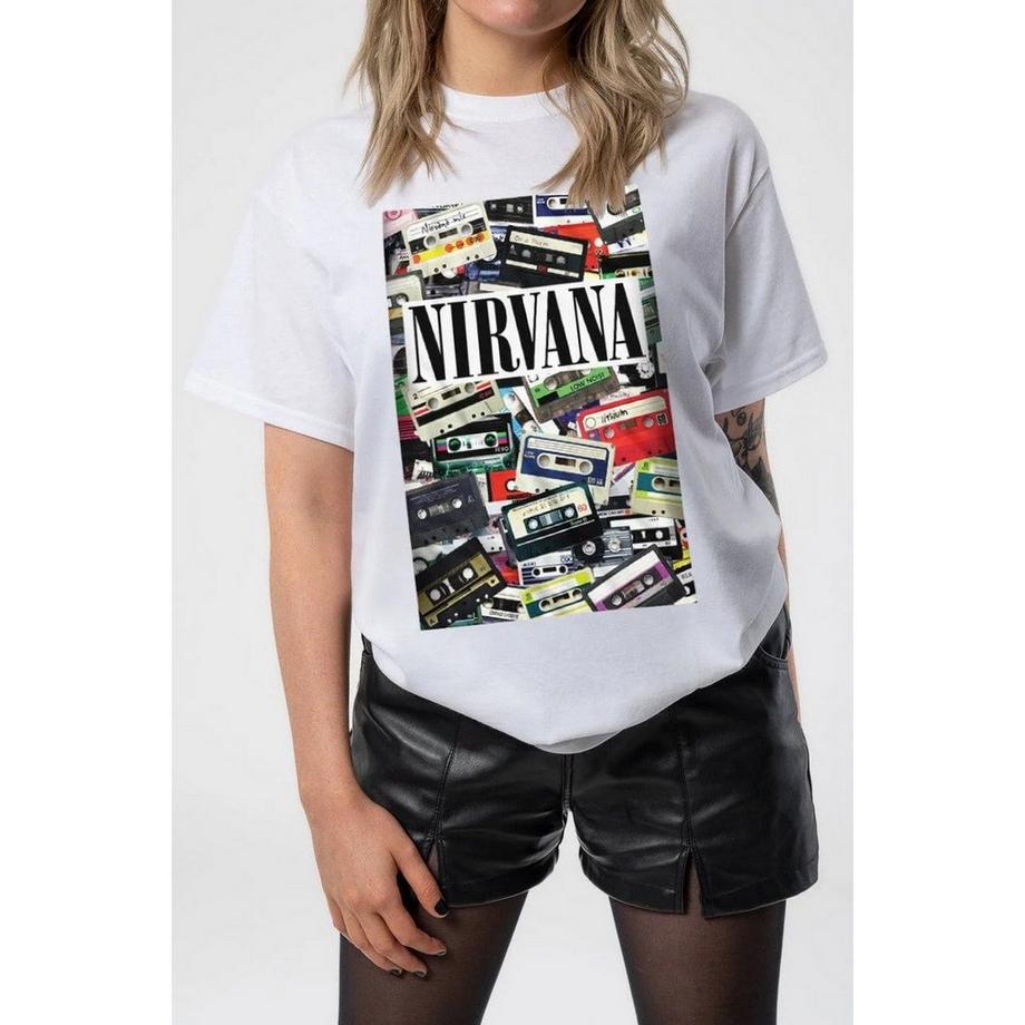 Nirvana T-Shirt Logo Cassetta  
