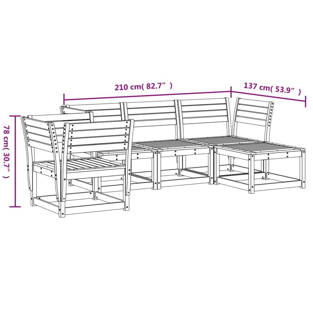 VidaXL Garten lounge set kiefernholz  