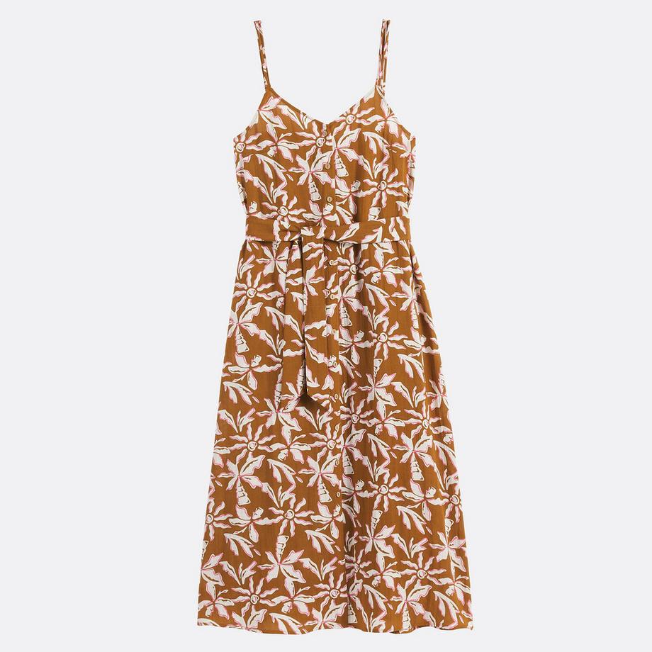 La Redoute Collections Abito midi con spalline sottili e stampa floreale  