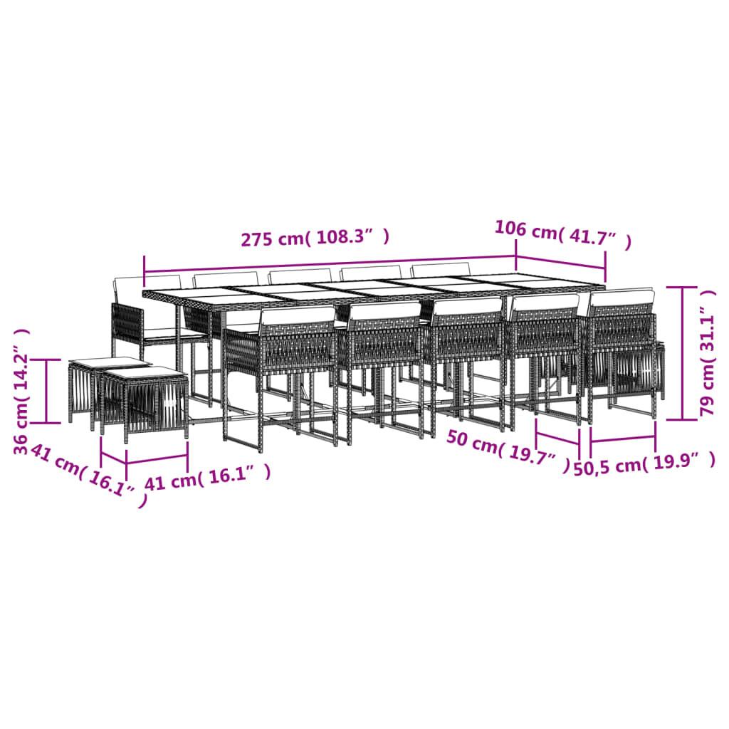 VidaXL Garten essgruppe poly-rattan  