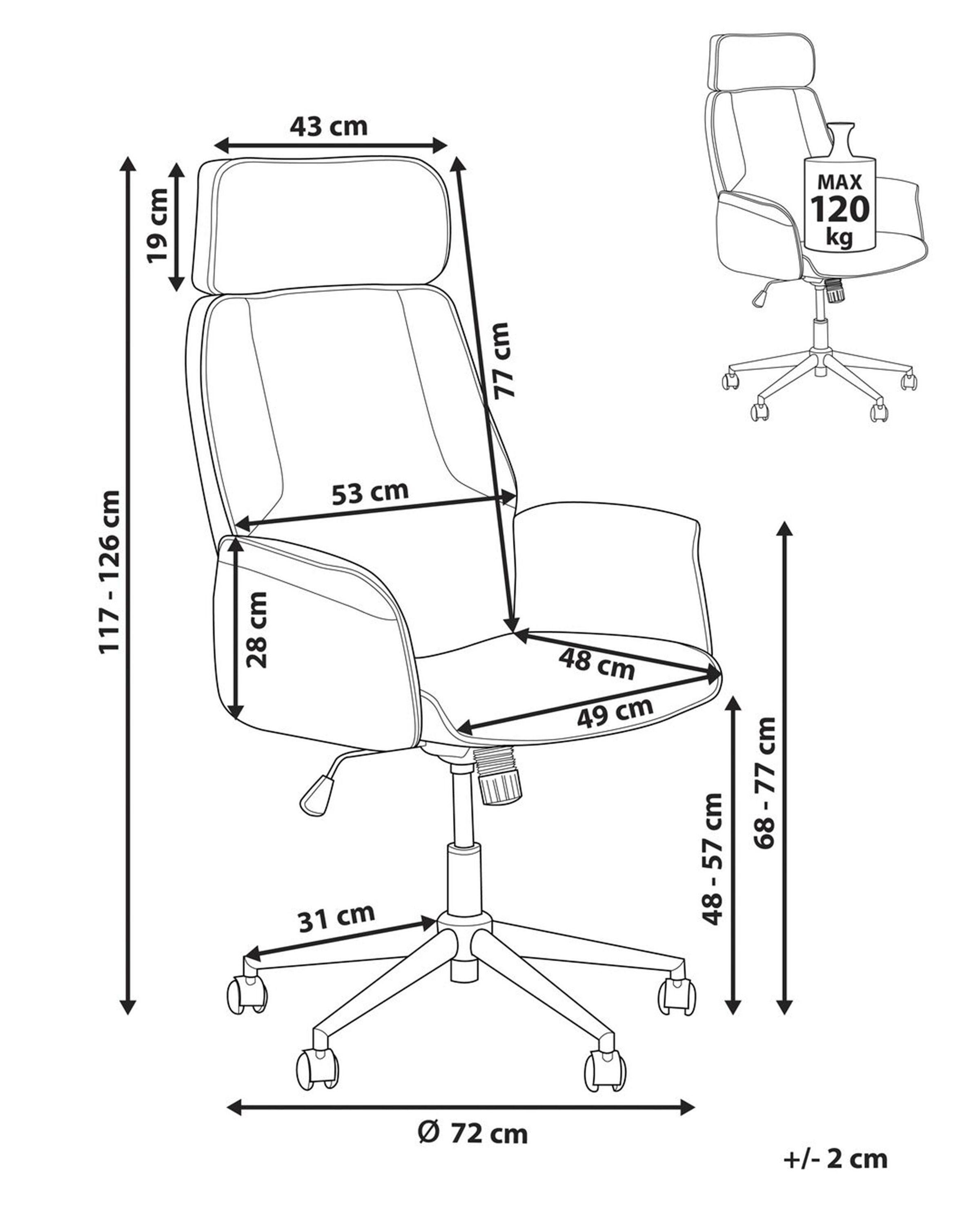 Beliani Chaise de bureau en Polyester Minimaliste PILOT  