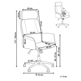 Beliani Chaise de bureau en Polyester Minimaliste PILOT  