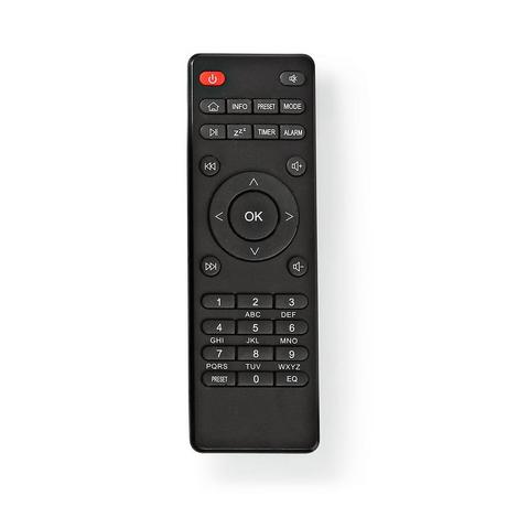 Nedis  Télécommande de remplacement | Convient pour : RDIN3000BK / RDIN4000BK / RDIN5000BK / RDIN5005BK | Fixe | 1 unité | Transparent | Infrarouge | Noir 