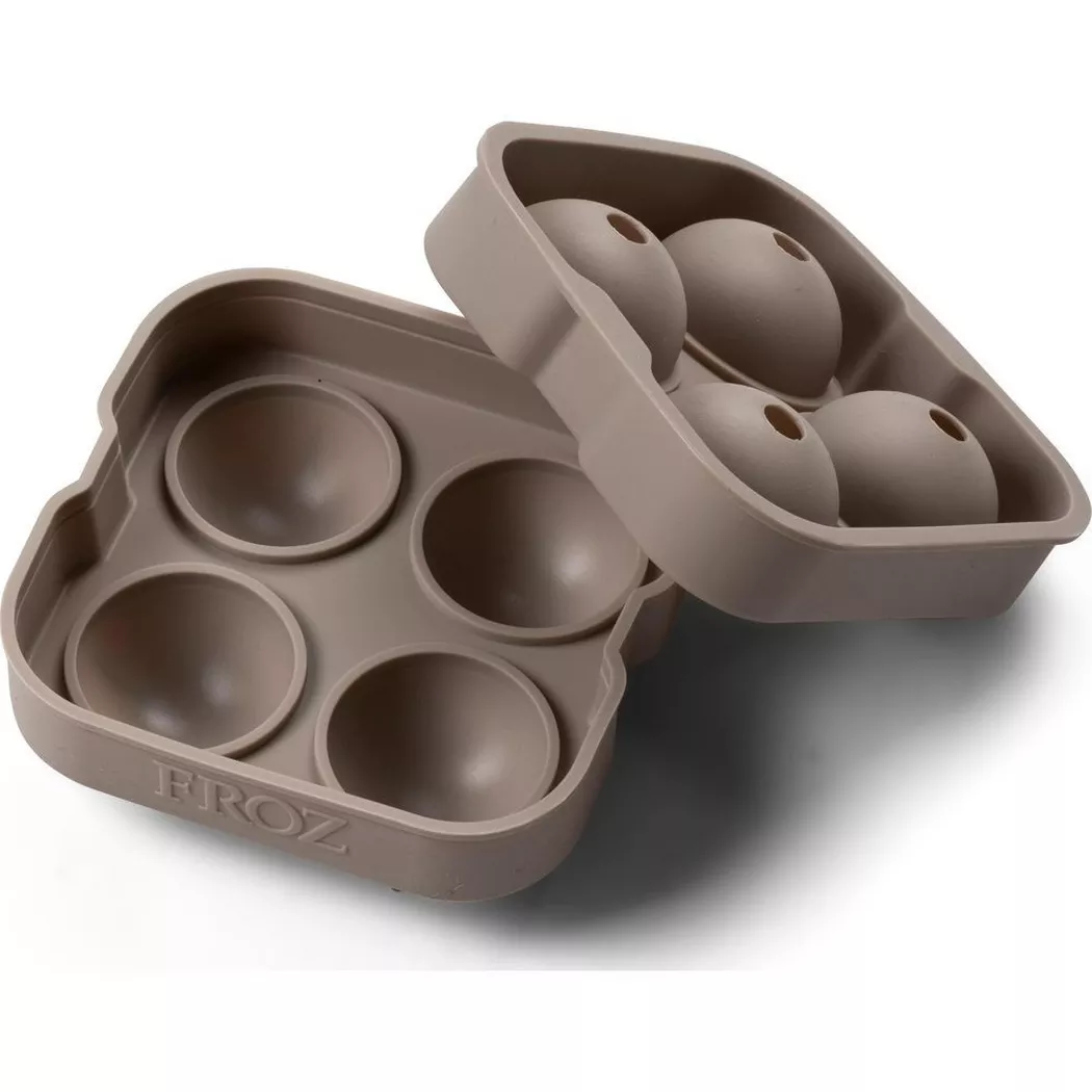 Bitz – Eiswürfelform Kugel Beige, Grau