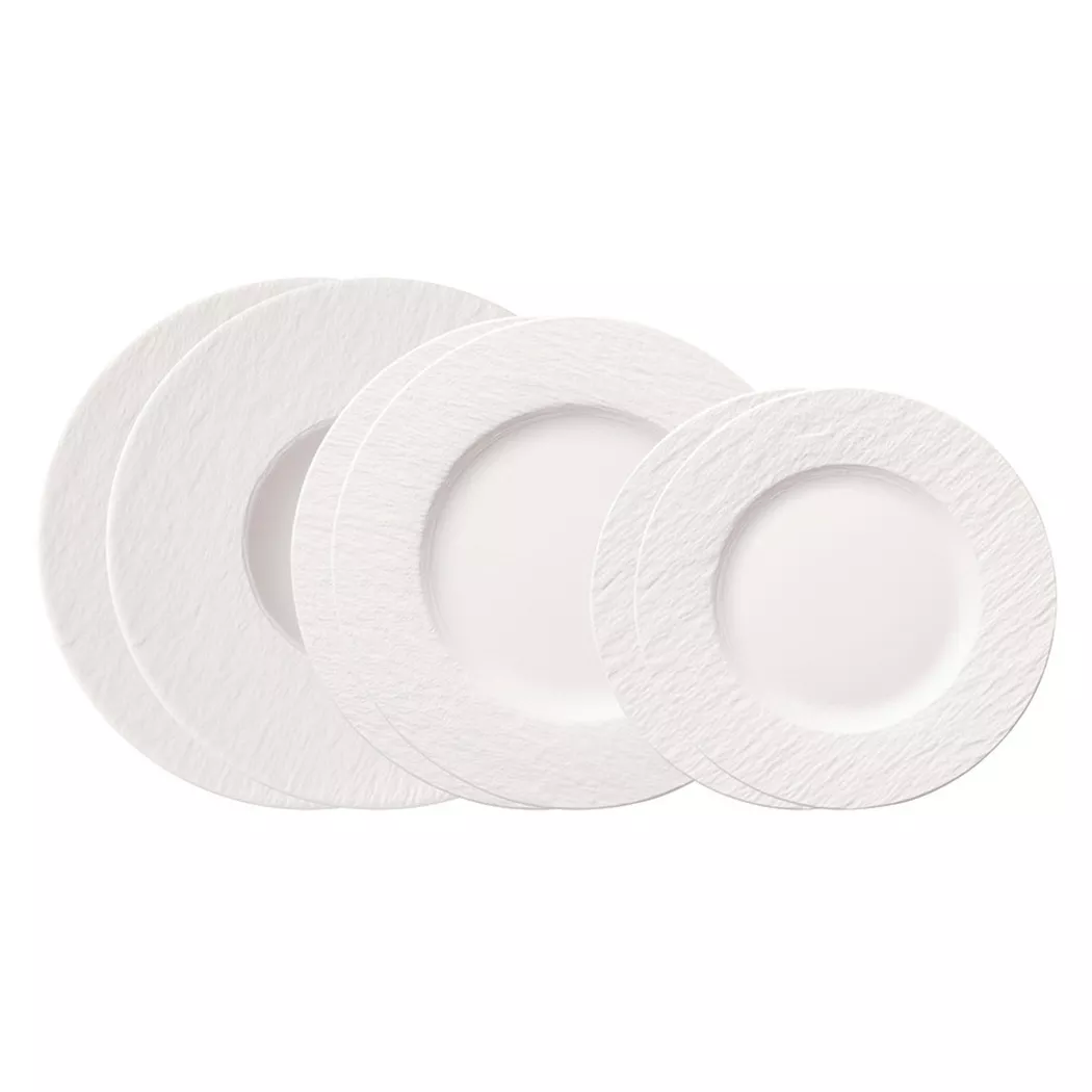 Villeroy & Boch Teller-Set "Manufacture Rock Tellerset" Premium Porzellan