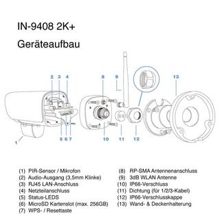 INSTAR  INSTAR IP-Kamera 1440p IN-9408 2K+ LAN/WLAN schw. 101664 