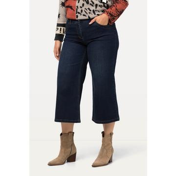 Culottes di jeans modello Mary con taglio della gamba ampio e cintura comoda