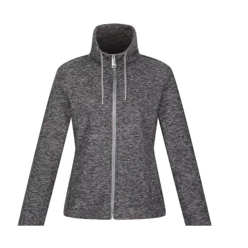 Image of Kizmitt Fleecejacke Durchgehender Reißverschluss Damen Taubengrau 38