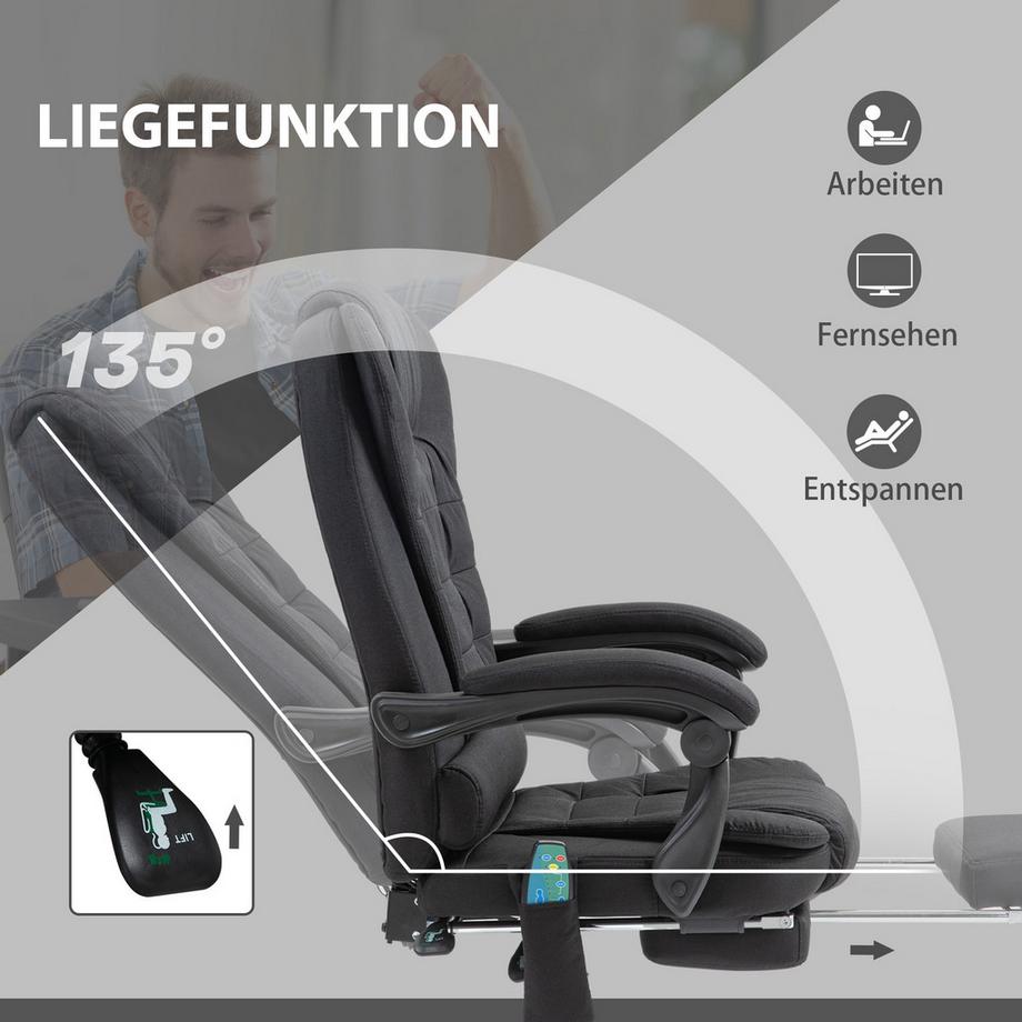 Vinsetto  Bürostuhl mit Massagefunktion 