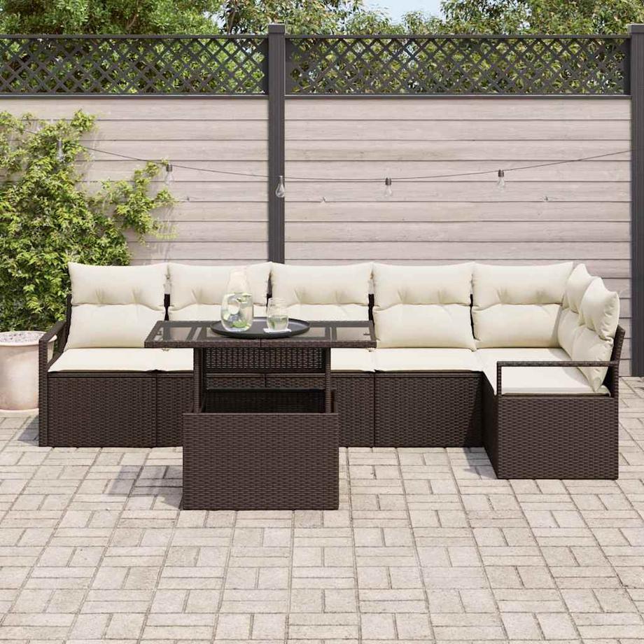 VidaXL Set di Mobili da Giardino Polyrattan  