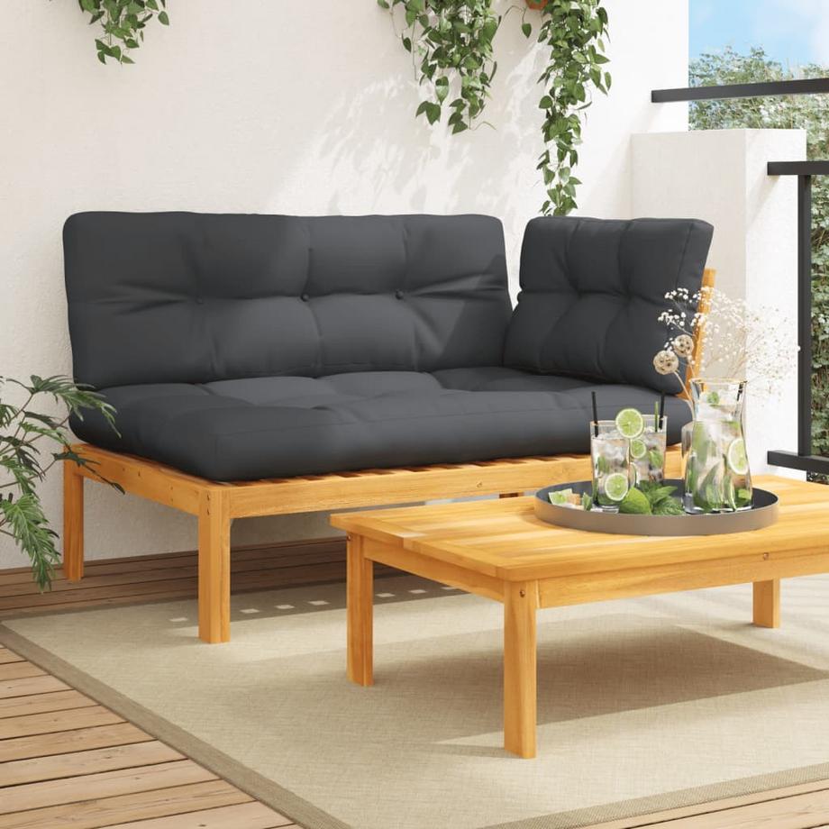 VidaXL divano pallet angolare da giardino Legno di acacia  