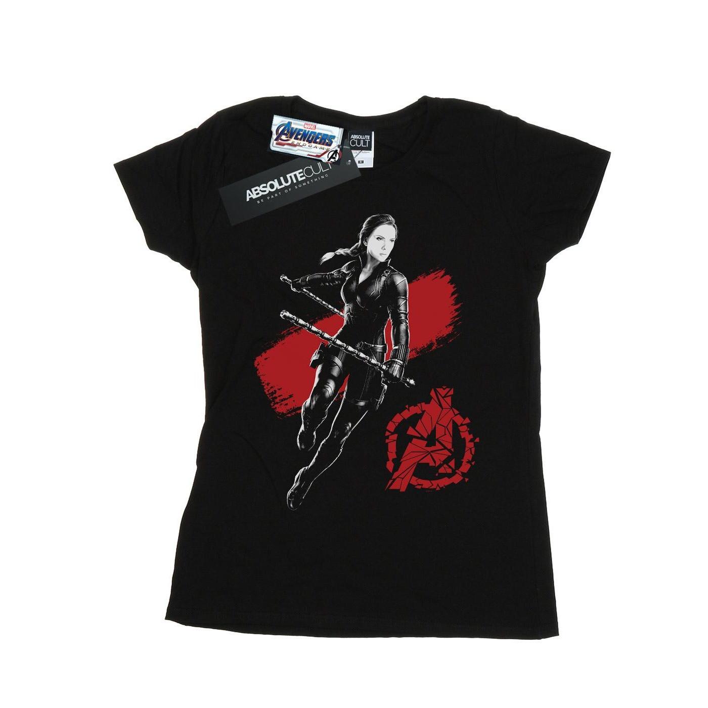 Image of Avengers Endgame Mono Black Widow Tshirt Damen Schwarz M