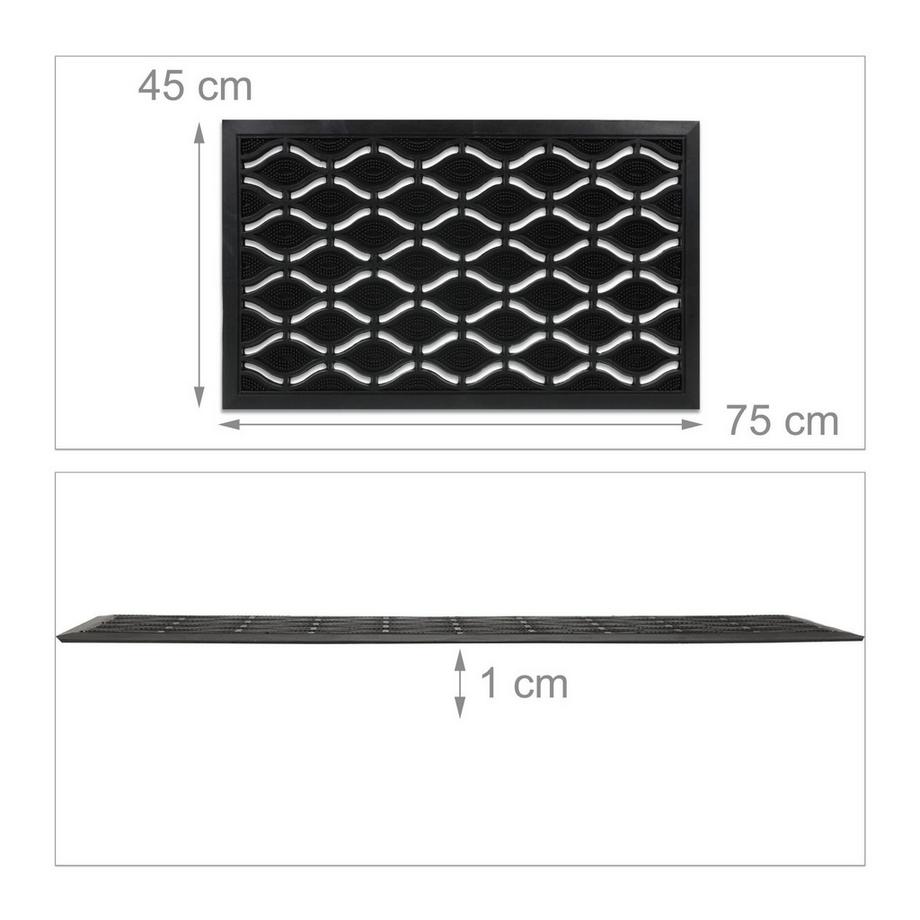 B2X Gummi-Fußmatte 45 x 75 cm  