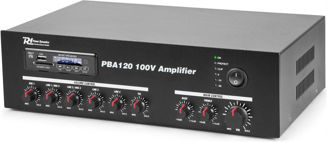 Power Dynamics  PBA120 100V Verstärker 120W, USB/MP3 