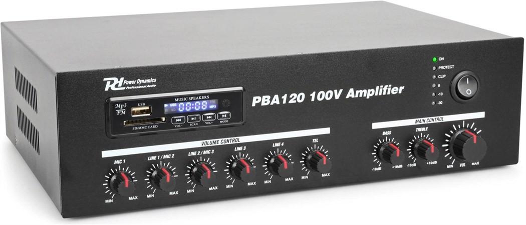 Power Dynamics  PBA120 100V Verstärker 120W, USB/MP3 