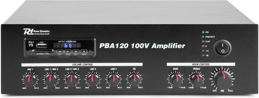 Power Dynamics  PBA120 100V Verstärker 120W, USB/MP3 