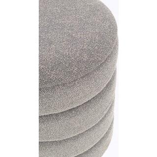 mutoni Pouf avec récipient Katerina gris clair (lot de 2)  