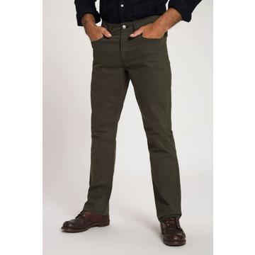 Pantaloni di twill con taglio speciale per l'addome, cinque tasche e vestibilità normale