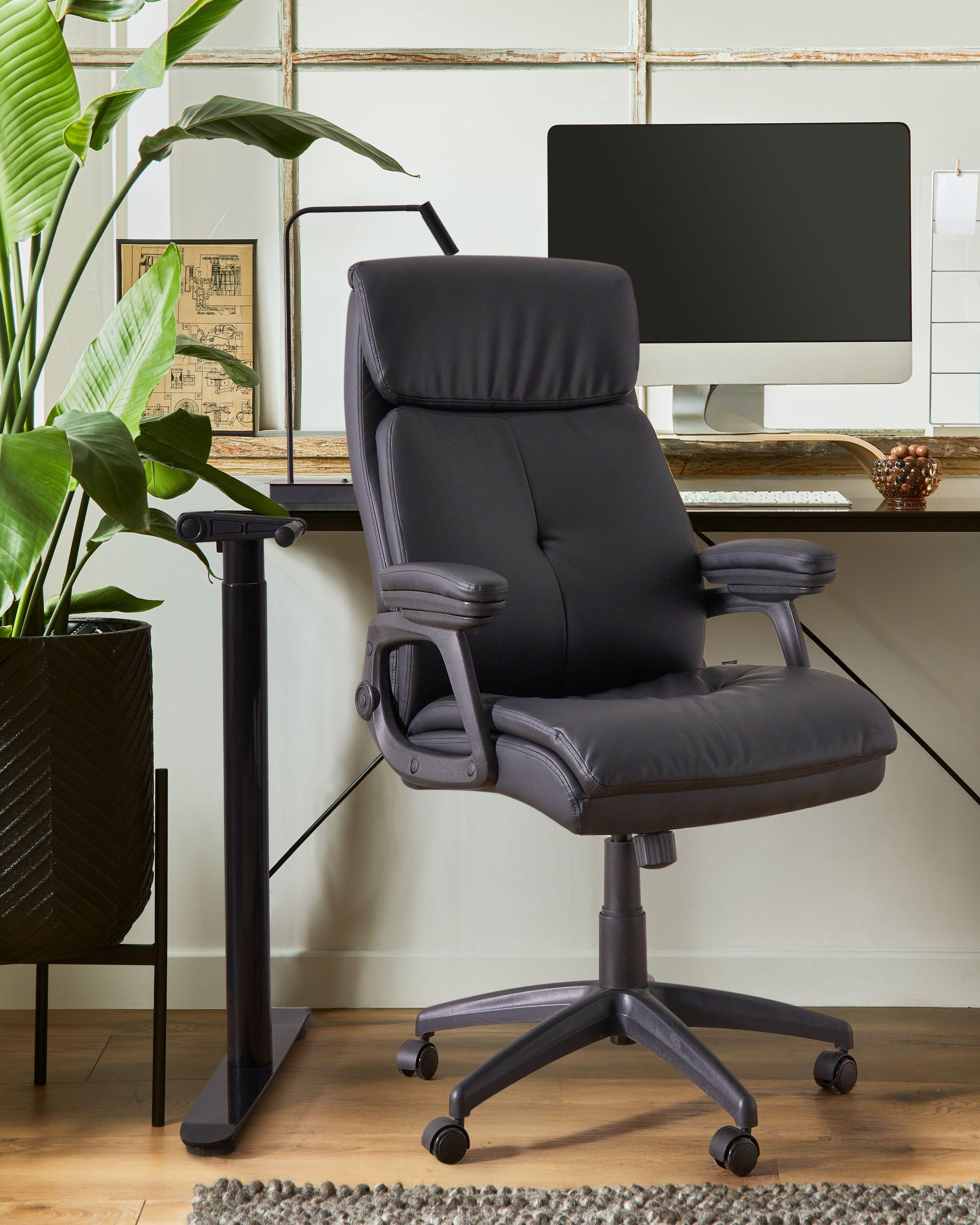 Beliani Poltrona da scrivania en Pelle sintetica Classico DIRECTOR  