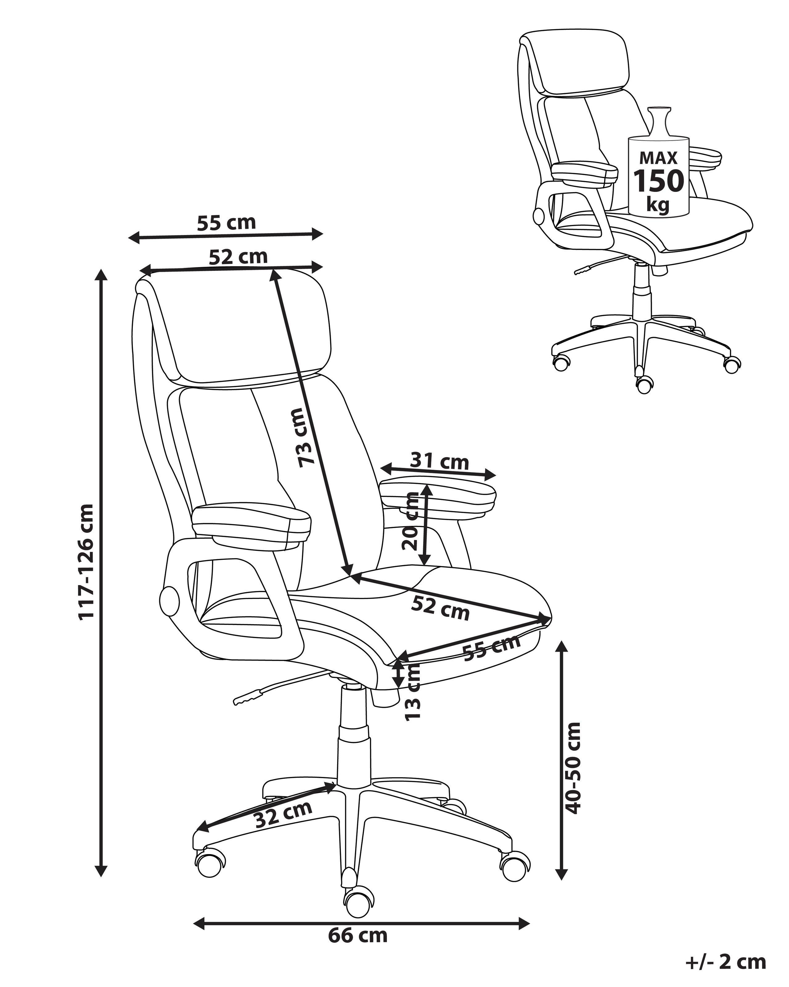 Beliani Poltrona da scrivania en Pelle sintetica Classico DIRECTOR  