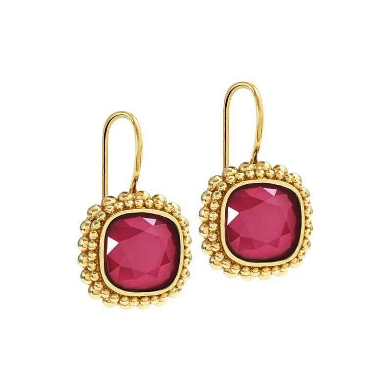 Image of Ohrringe "aisha" Unisex Rot Bunt 26mm