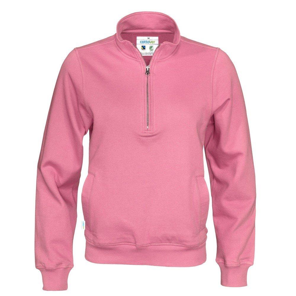 Image of Sweatshirt Mit Halbem Reißverschluss Herren Pink XXL