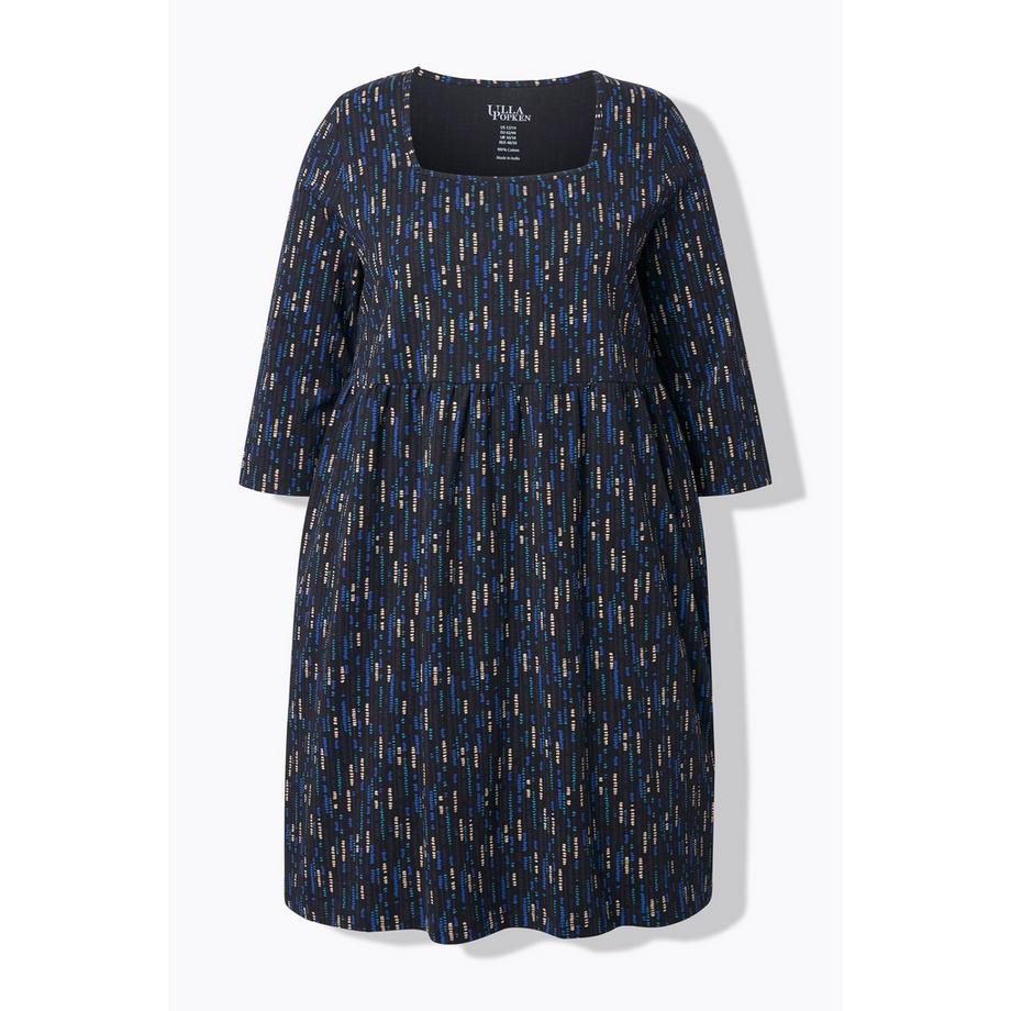 Ulla Popken A-Linie Tunika-Ausschnitt 3/4-Arm Longshirt  