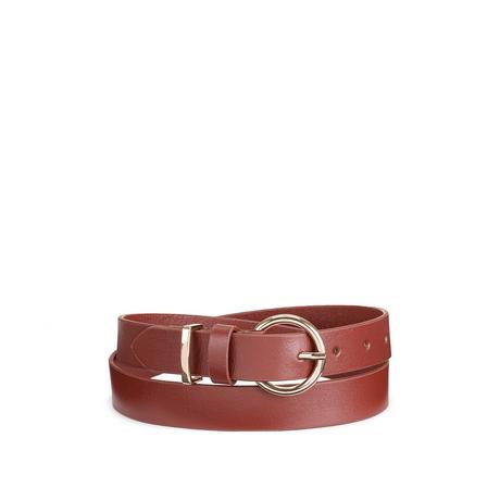 La Redoute Collections  Ceinture en cuir boucle dorée 