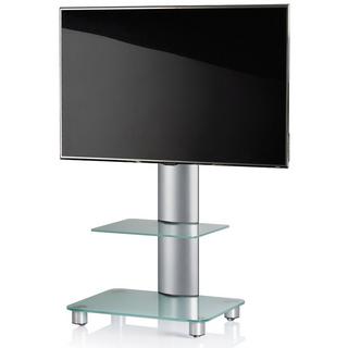 VCM Universal TV VESA Standfuß Ständer Fernseh Rack Alu Glas rollbar Rollen Tosal ZW  