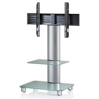 VCM Universal TV VESA Standfuß Ständer Fernseh Rack Alu Glas rollbar Rollen Tosal ZW  