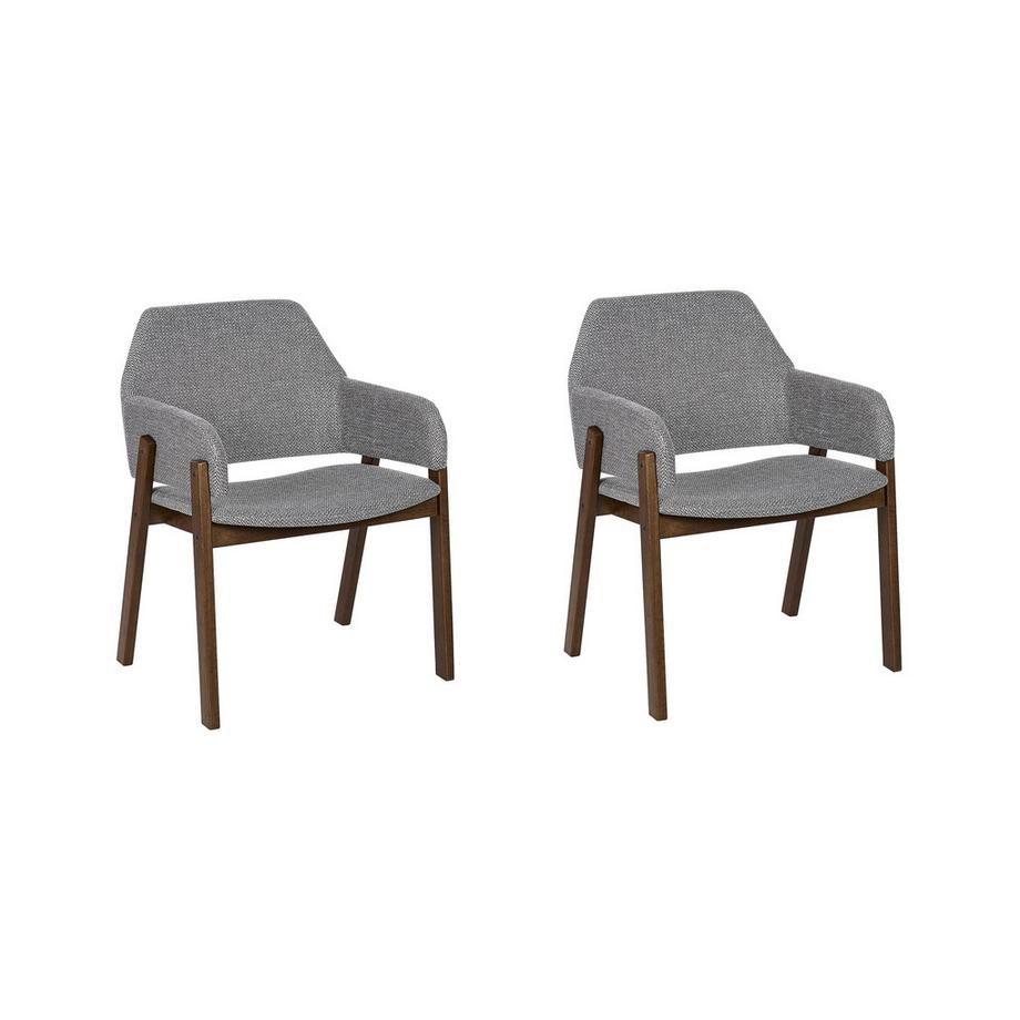 Lot de 2 chaises de salle à manger en Tissu Rétro ALBION
