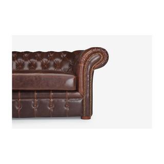 Vente-unique Chesterfield Ledersofa 3Sitzer CLOTAIRE Vintage Leder  