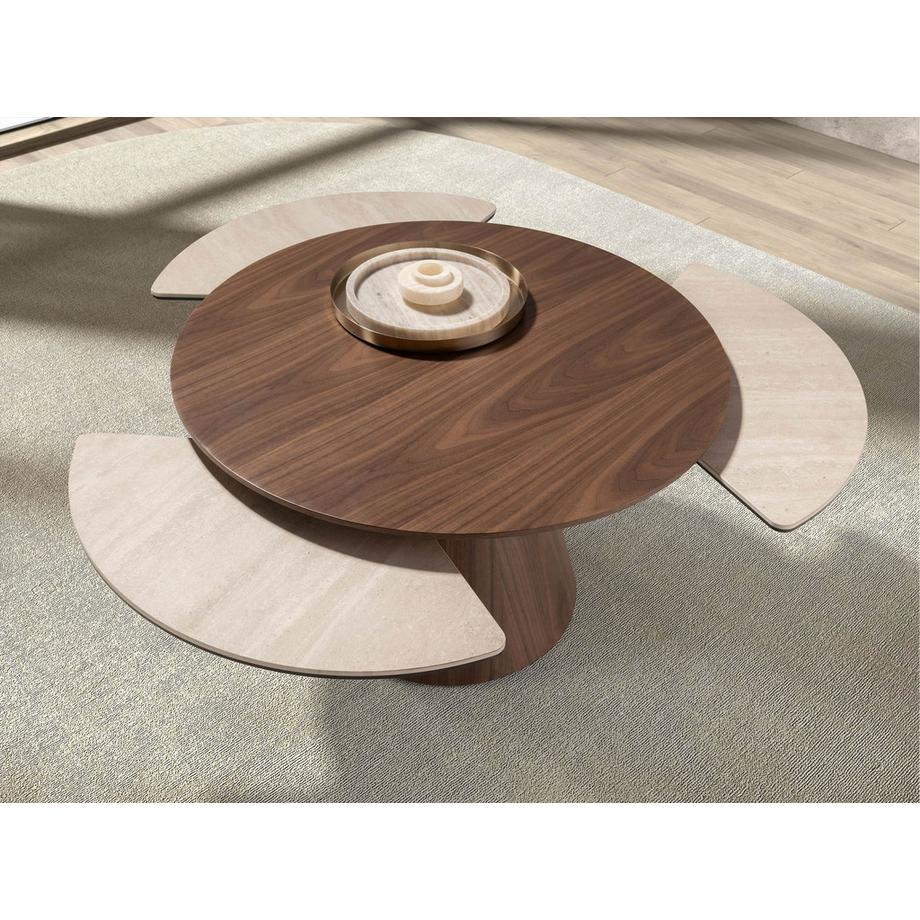 ANGEL CERDA Table basse ronde extensible  