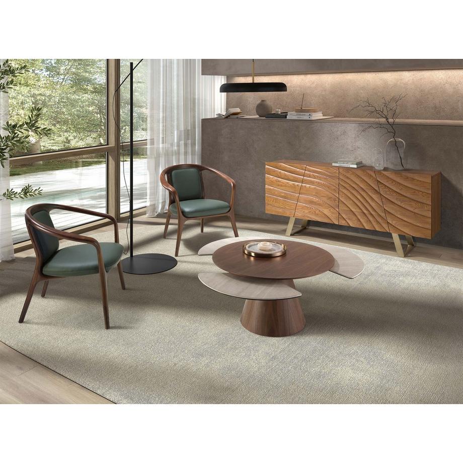 ANGEL CERDA Table basse ronde extensible  